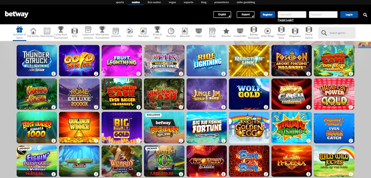 Betway Casino UK Screenshot