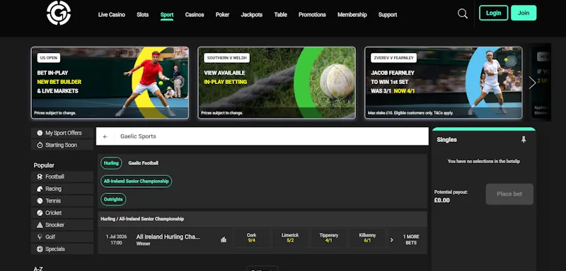 Grosvenor Sports screenshot