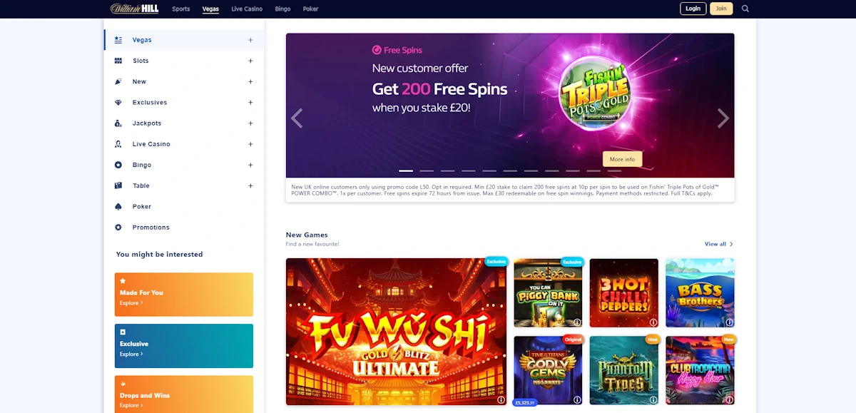 William Hill Сasino UK Screenshot
