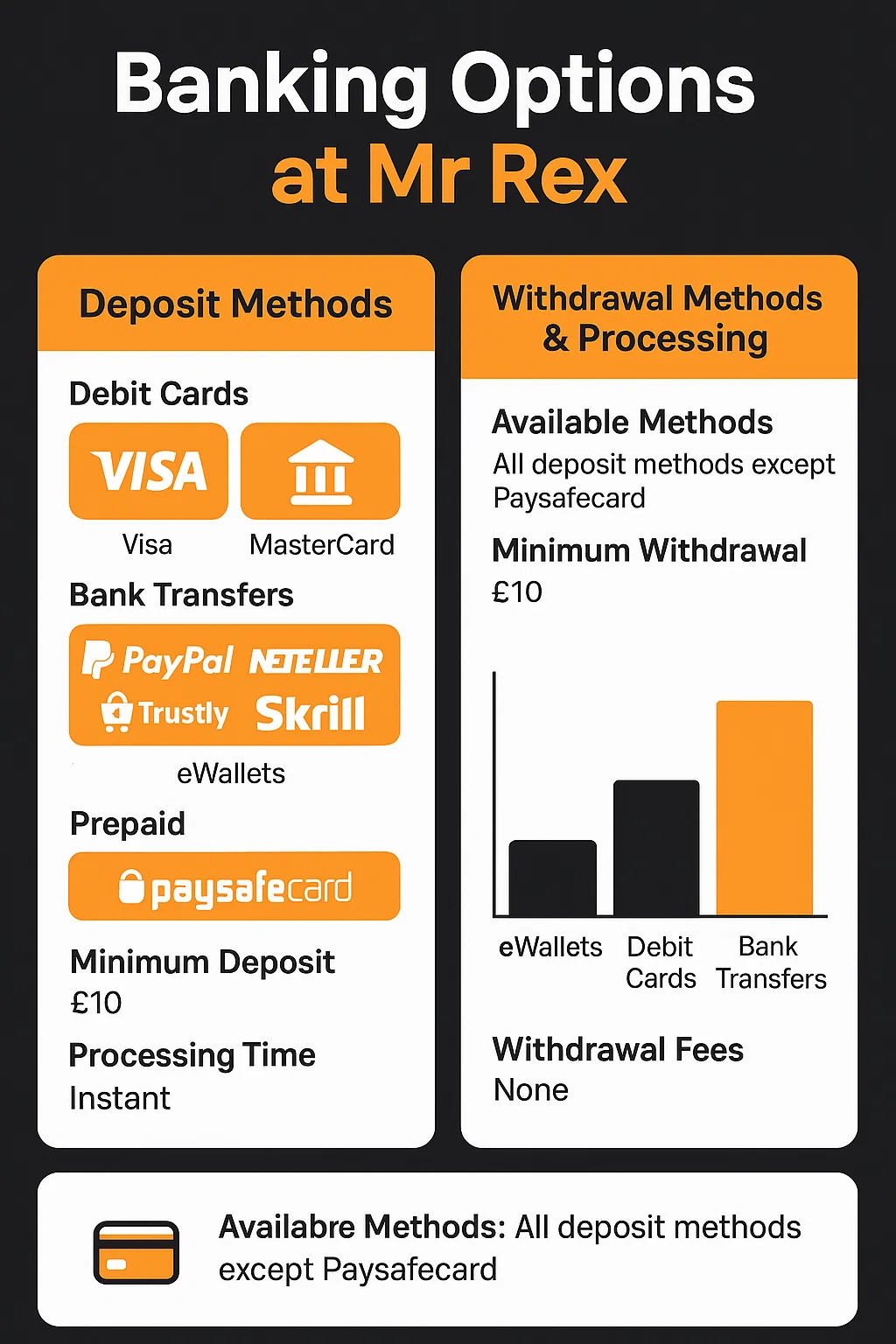 banking options at mr rex infographic
