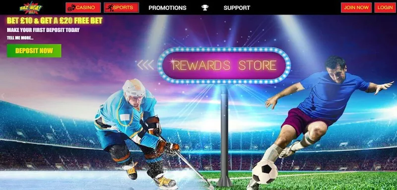 Bazinga Bet offer screenshot
