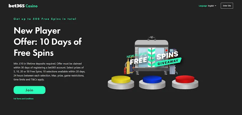 bet365 casino new player offer Screenshot