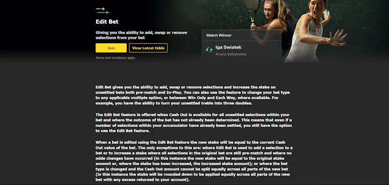 bet365 edit bet screenshot