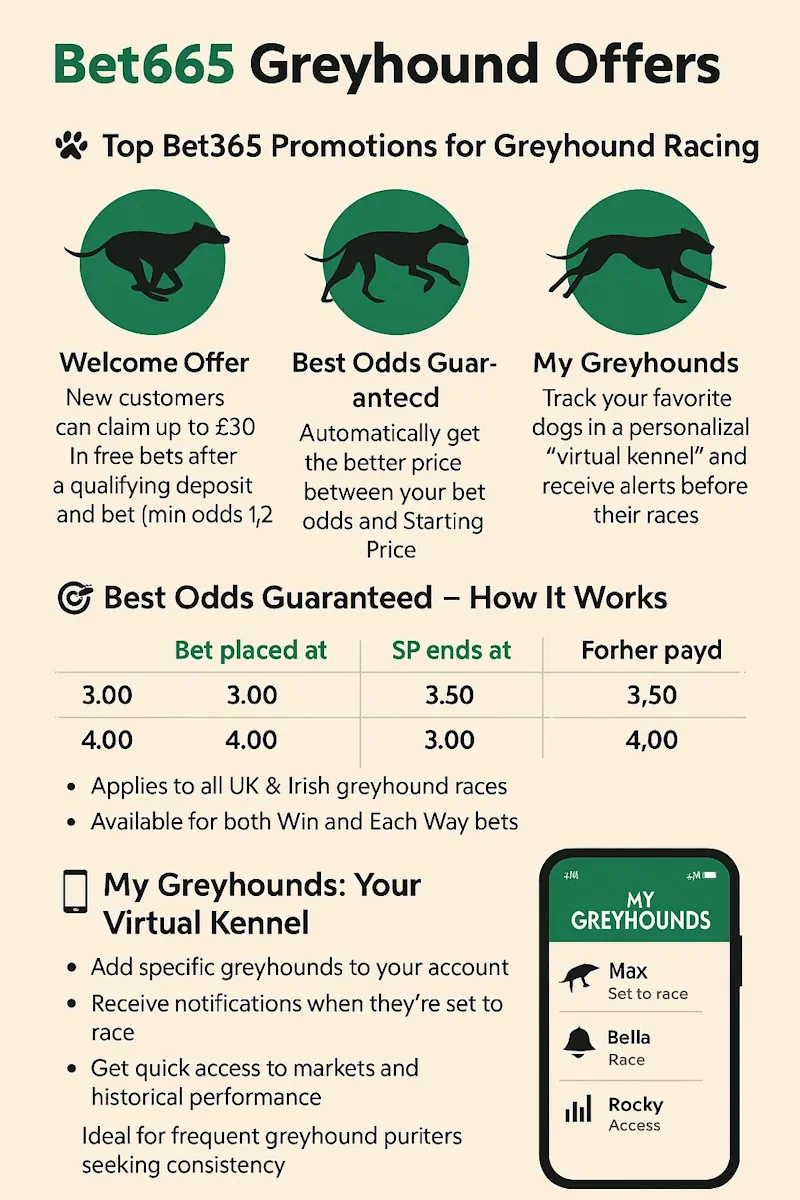bet365 greyhound offers infographic