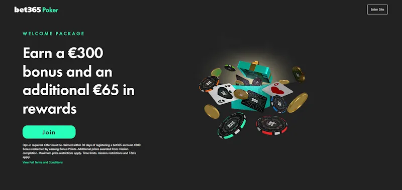 Bet365 Poker Bonus Code screenshot