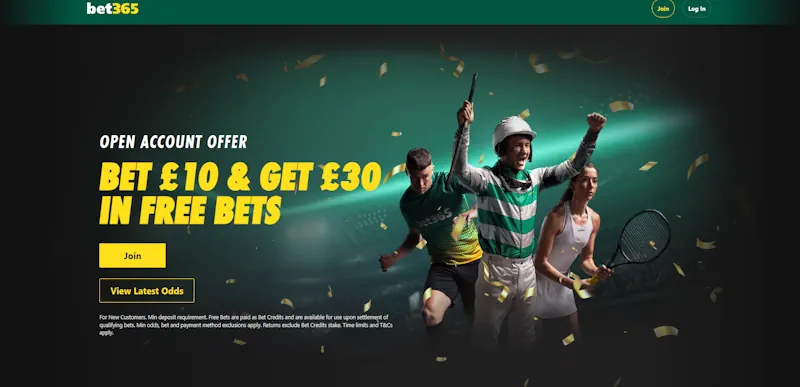 bet365 sign up offer screenshot