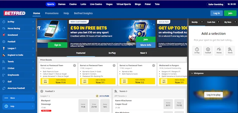 Betfred screenshot