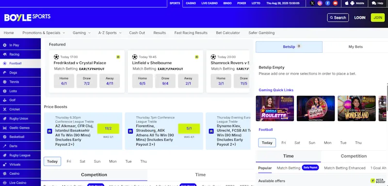 BoyleSports Bet Builder screenshot