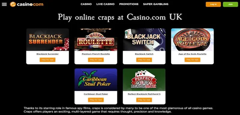 CasinoCom screenshot