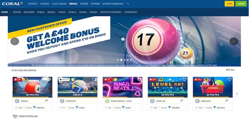 Coral bingo screenshot