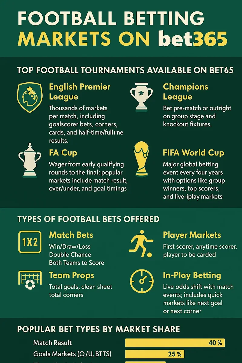 Football Betting Markets on Bet365