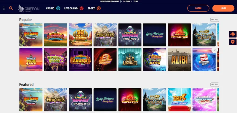 Griffon Casino screenshot