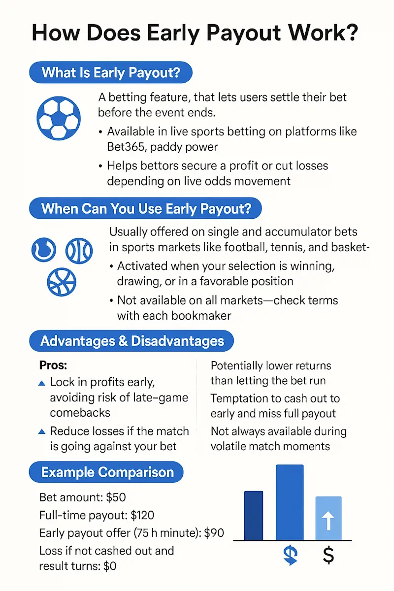 How Does Early Payout Work? infographic