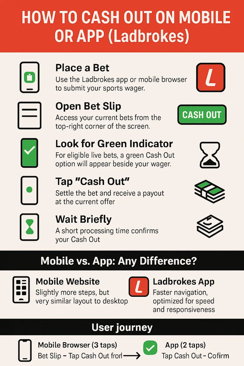 how to use the cash out mobile infographic