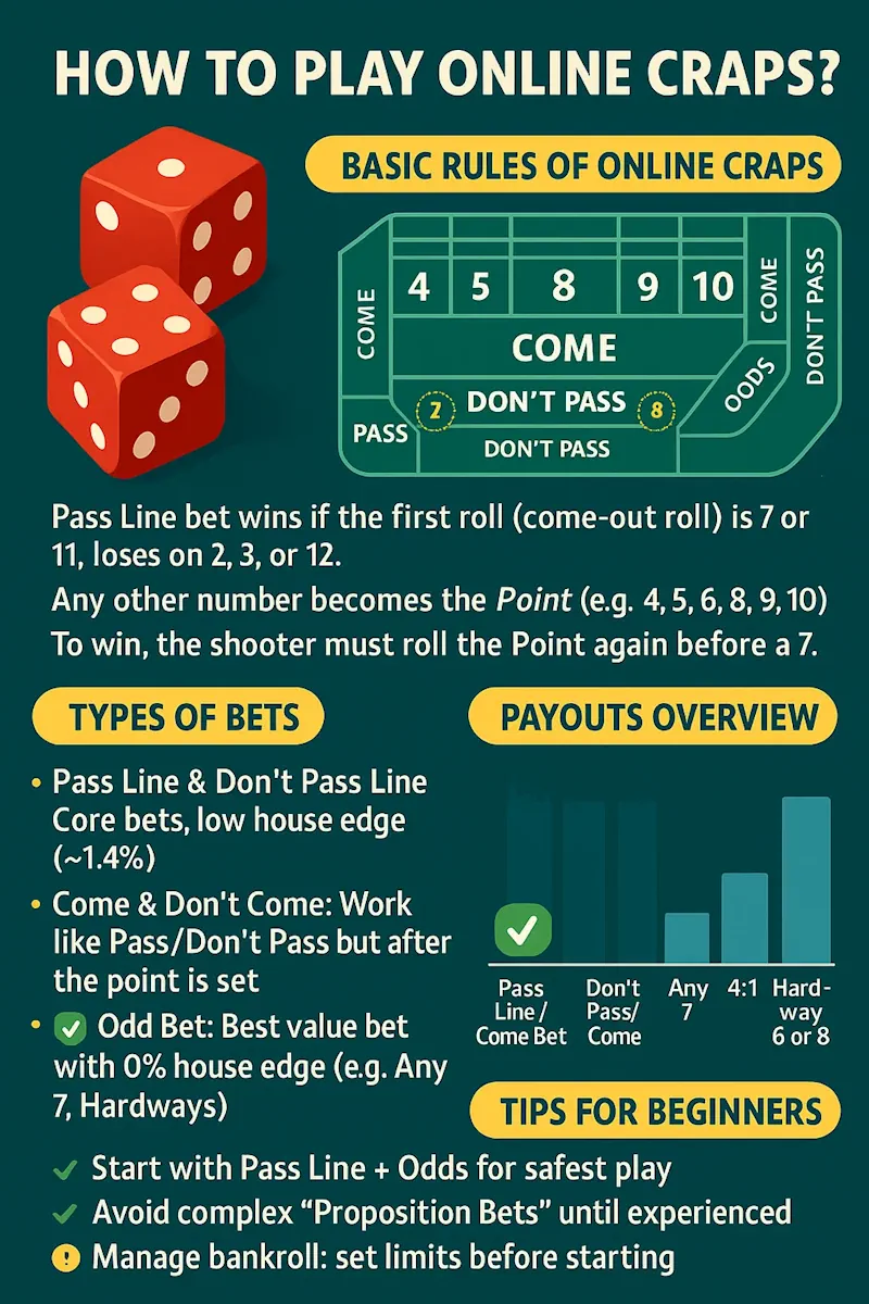 infographic how to craps