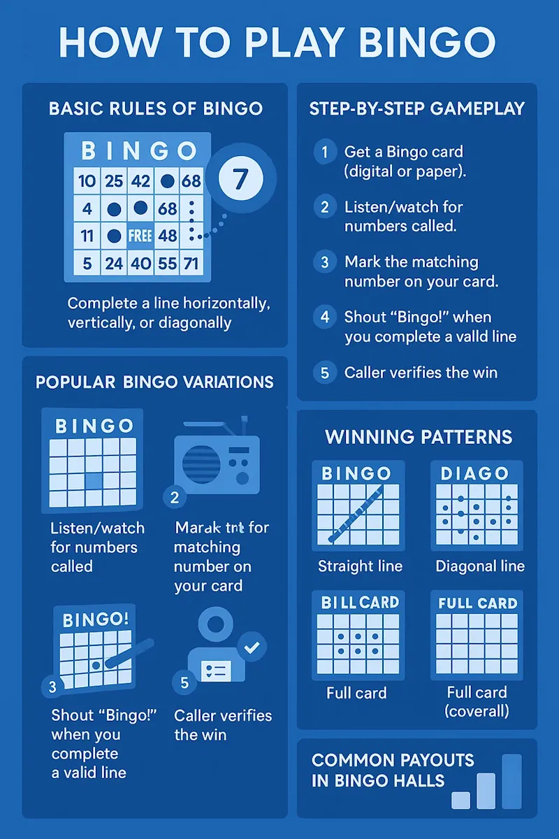 infographic how to play bingo