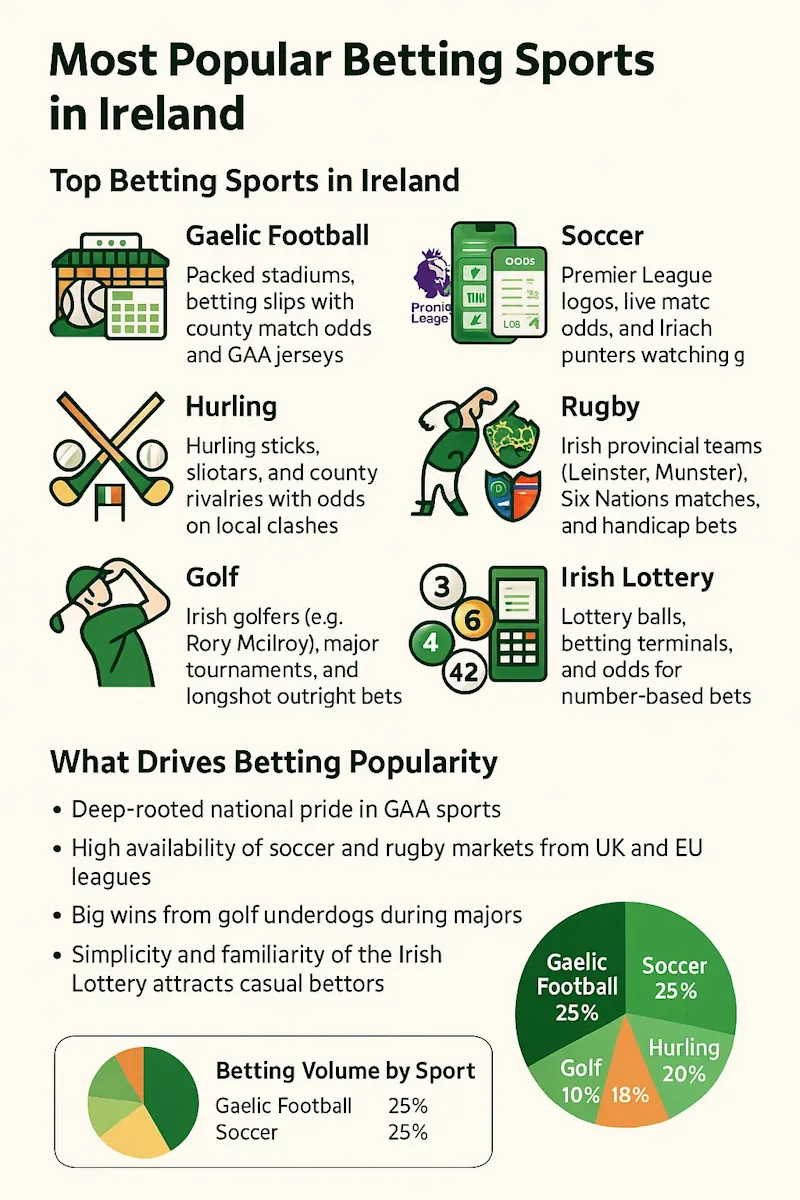 most popular betting sport in ireland infographic