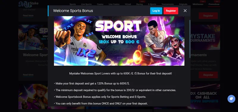 MyStake Sign Up Offer screenshot