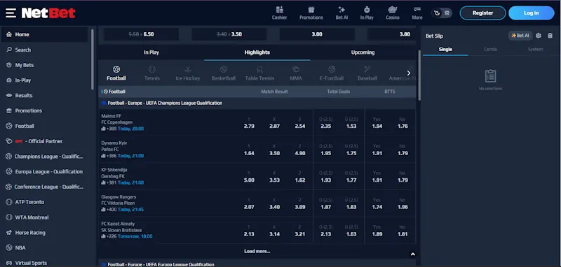 netbet sport screenshot