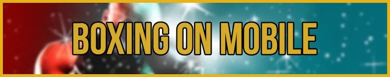 boxing on mobile banner
