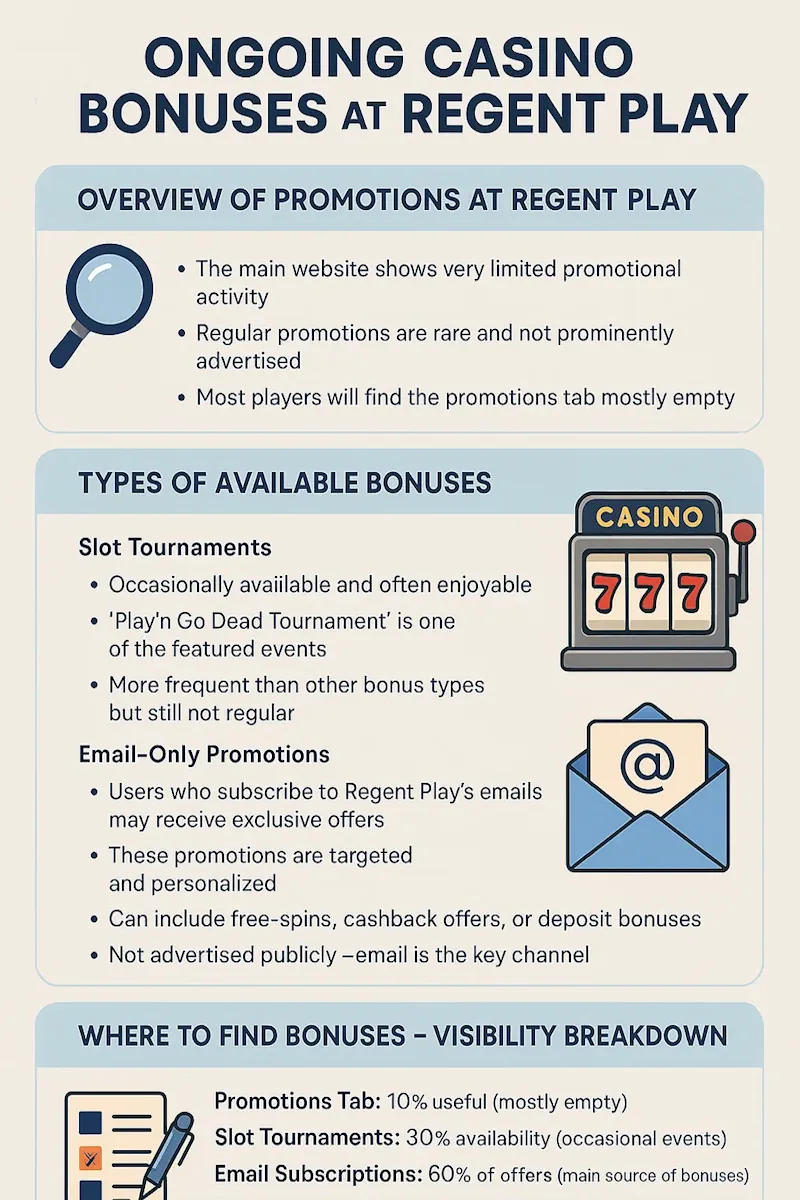 Ongoing Casino Bonuses infographic