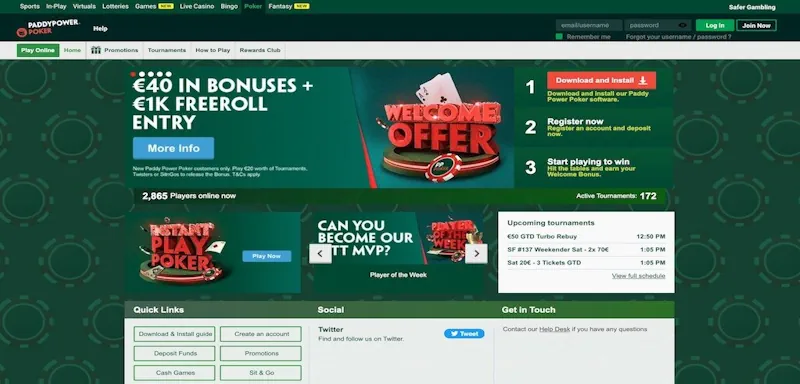Paddy Power screenshot