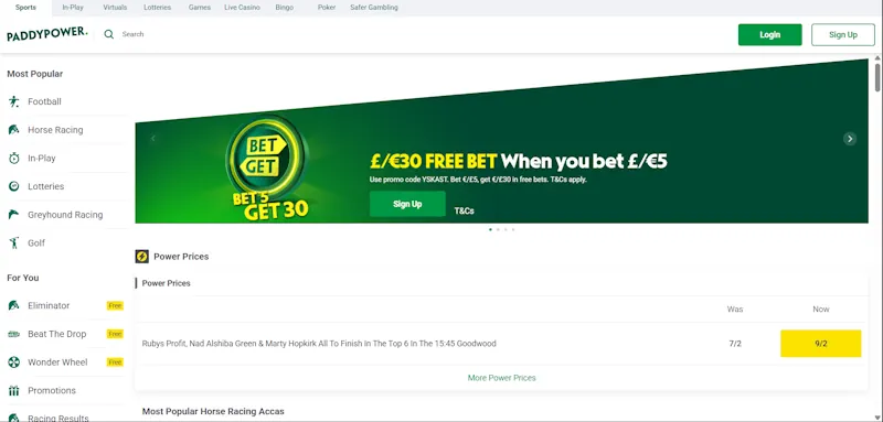 paddypower screenshot
