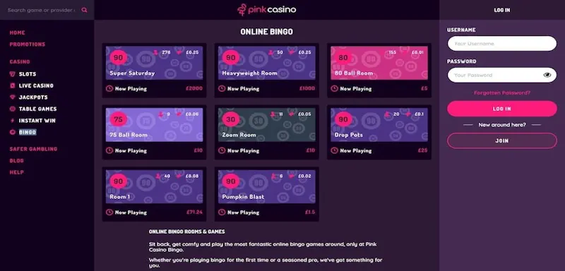 Pink Bingo screenshot