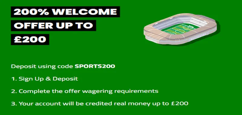 SportNation Betting Sign Up Offer screenshot