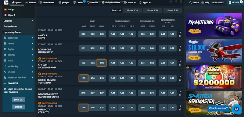 SportPesa Markets And Betting Markets Screenshot