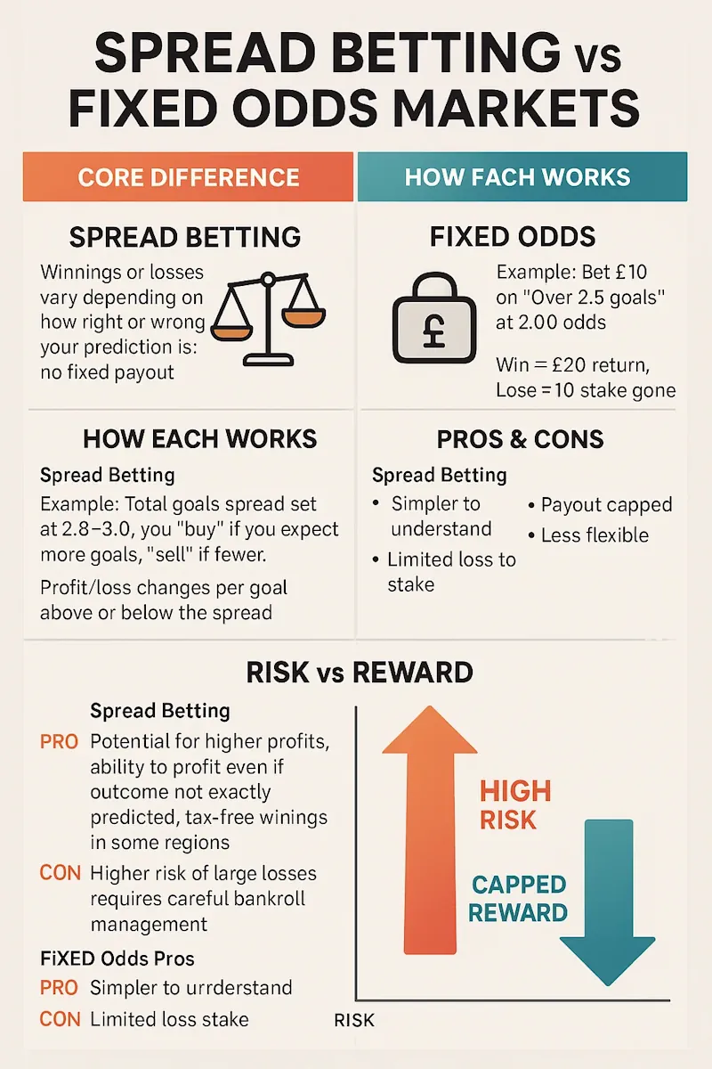SSpread Betting Vs Fixed Odds Markets infographic