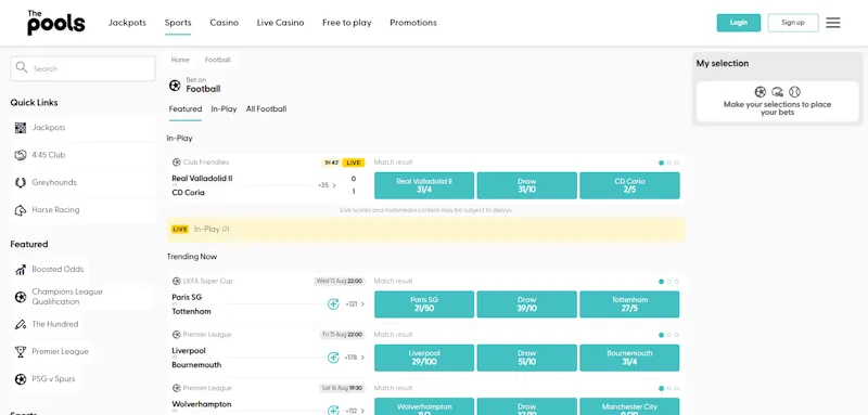  The Pools Bookmaker Features screenshot