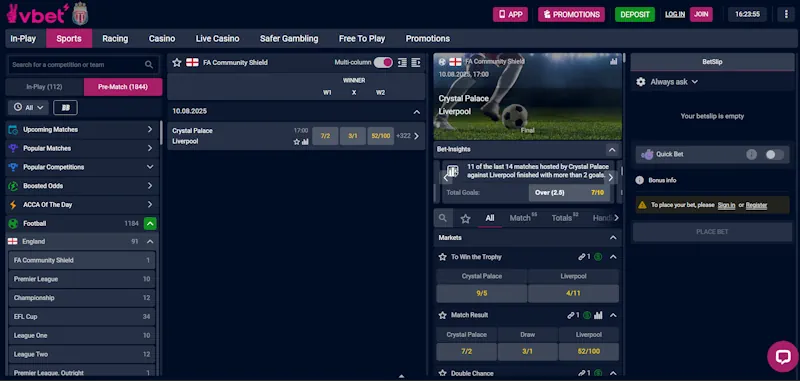 VBET ACCA Insurance