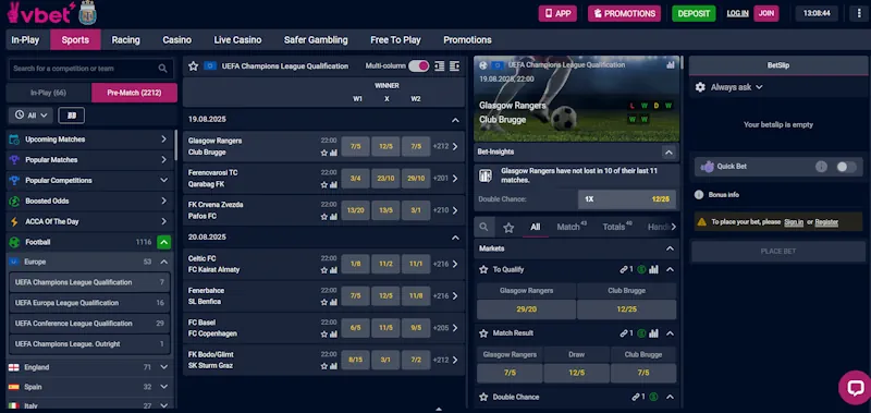 vbet Bookmaker Features