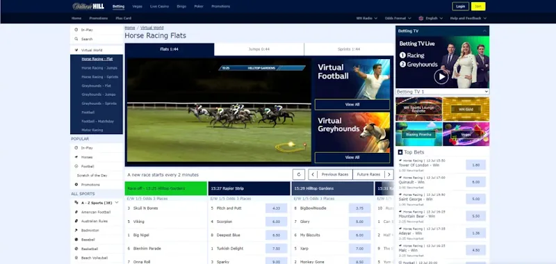 William Hill Markets Screenshot