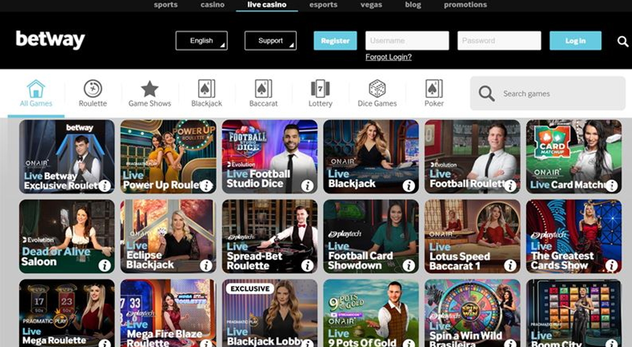 Betway Live Page