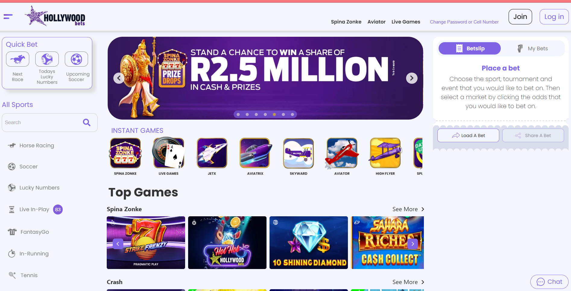 HollywoodBets Home Page