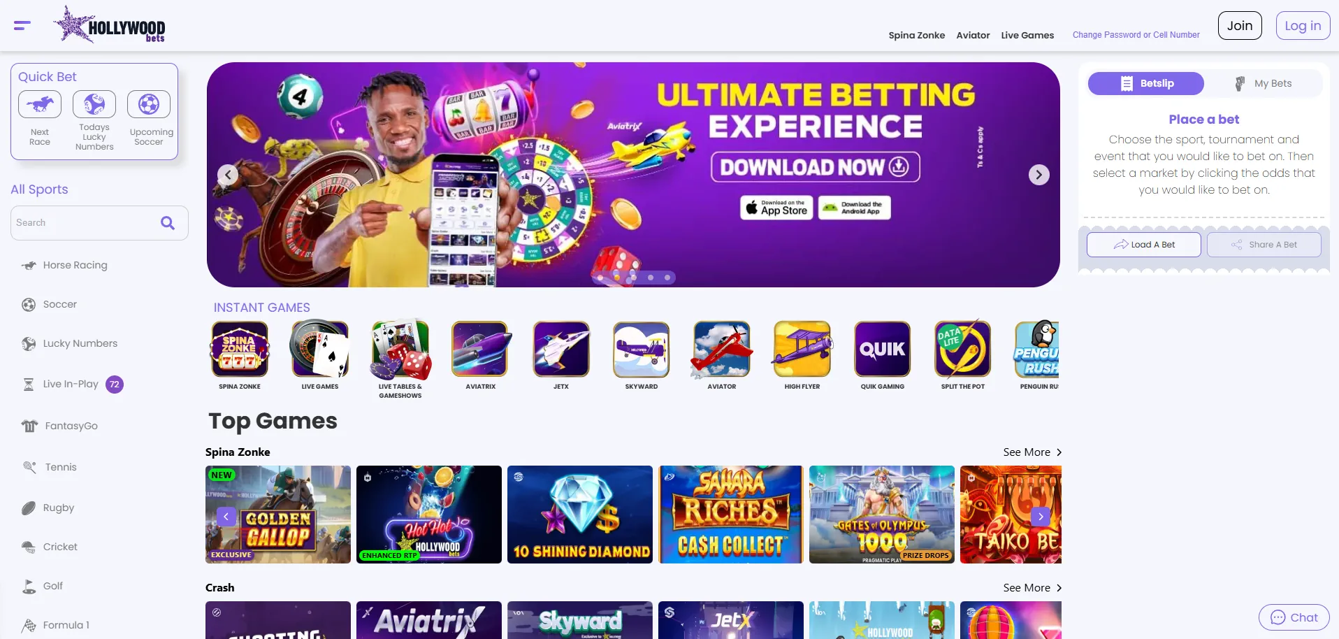 HollywoodBets Home Page